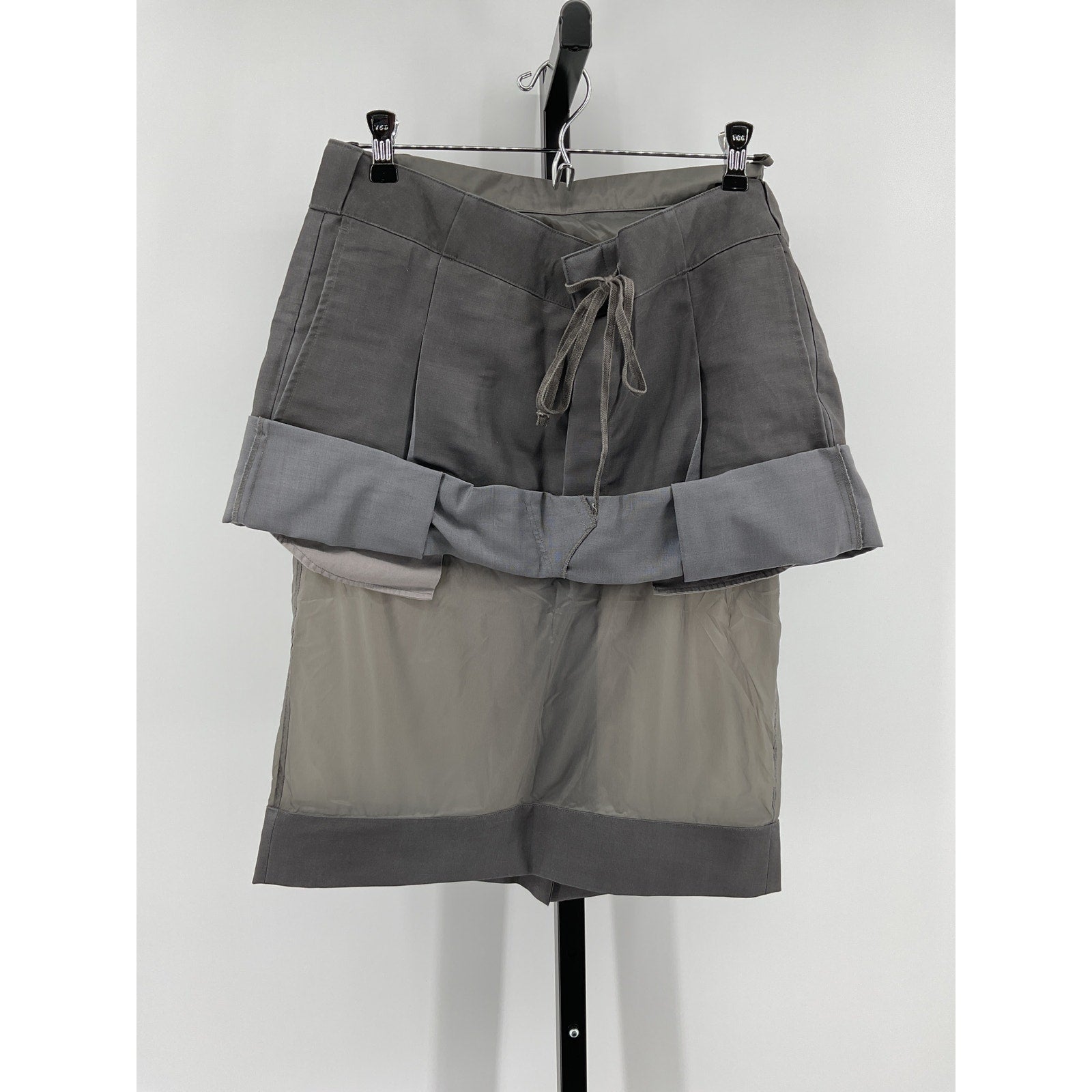 Maison Margiela Grey Mohair Layered Skirt Size 38