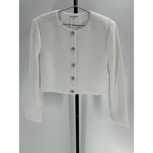 Reformation 'Trista' White Polyester Jacket Size M
