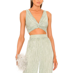 Sabina Musayev 'Savannah' Green Poly Top Size XS