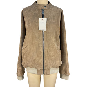 Stouls Suede Tan Pharrell Bomber Jacket Size M NWT