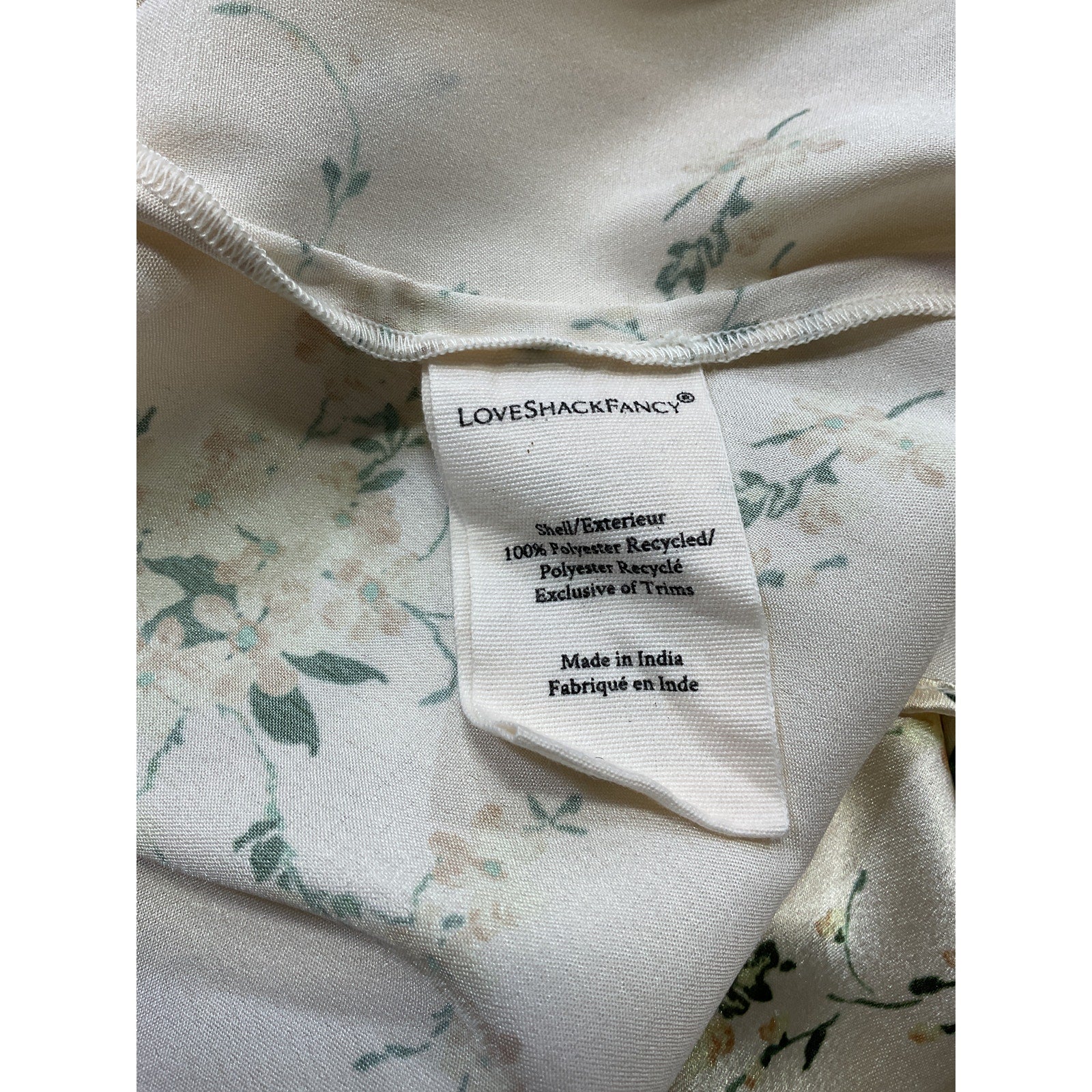 Loveshackfancy 'Garcia' Yellow Floral Satin Mini Dress Size 2