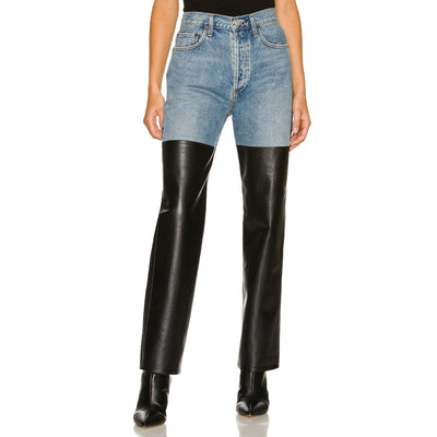 Agolde Pieced 90s Black Blue Pinch Waist Denim Jeans Size 25