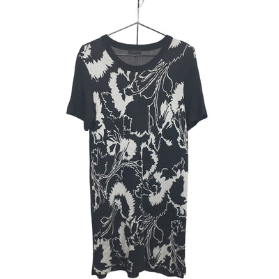 Rag & Bone Printed Black And White Floral Dress Size M