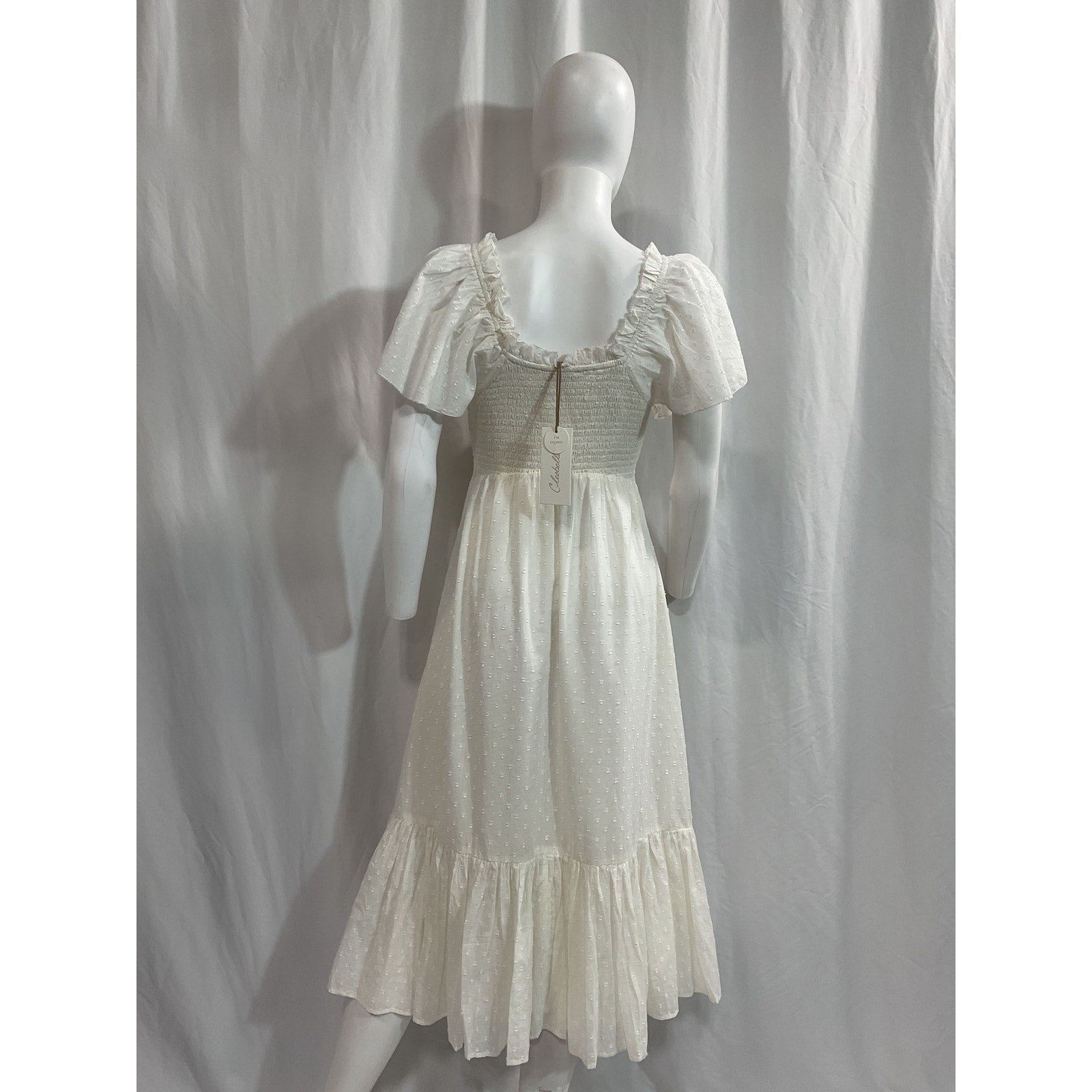 Cleobella 'Ashlyn' White Voile Midi Dress Size S - NWT