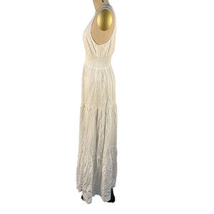 Lspace Smocked White Lilikoi Maxi Dress Size S