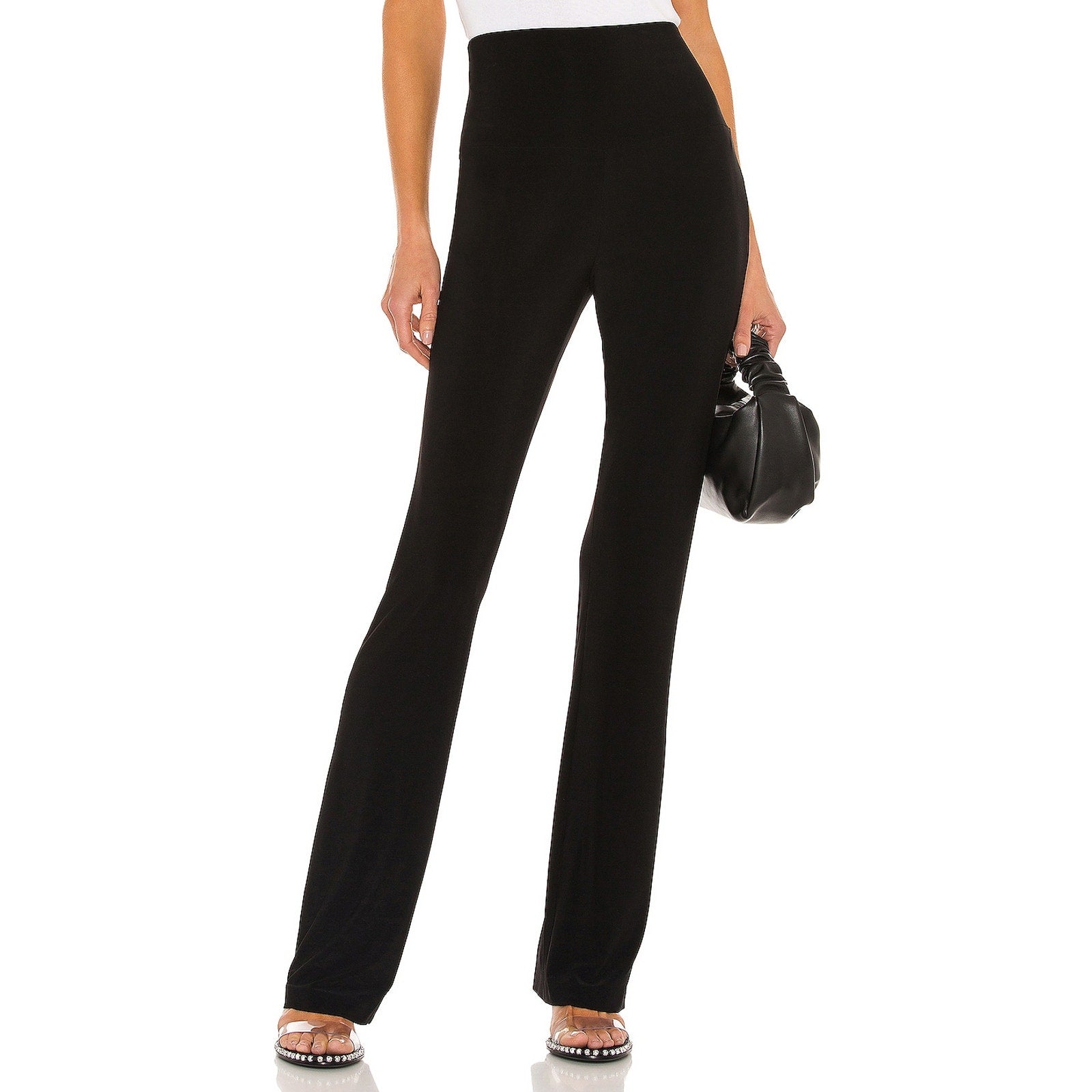 Norma Kamali 'Boot' Black Poly Pant Size M