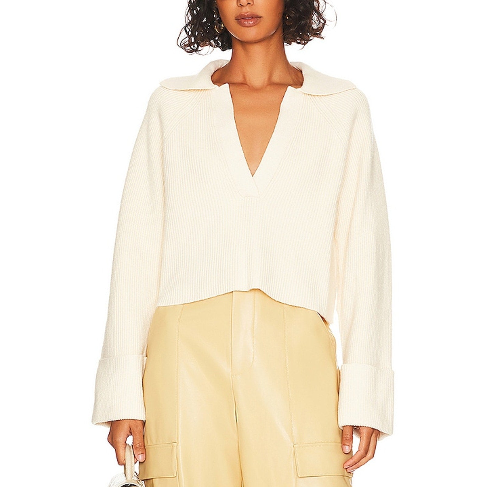 L'Academie 'Harvey' White Rayon Pullover Size S