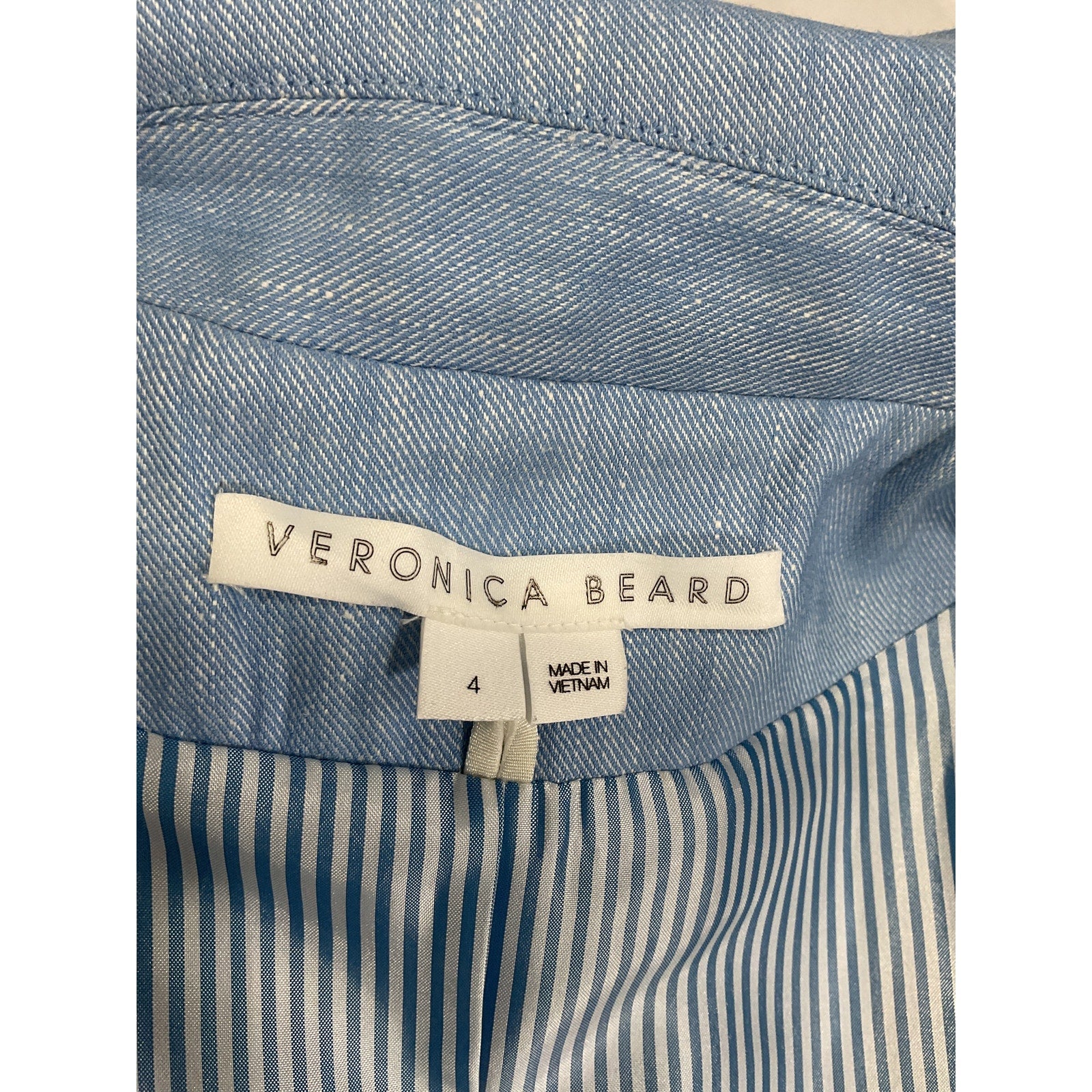 Veronica Beard 'Diego' Blue Dickey Jacket Size 4