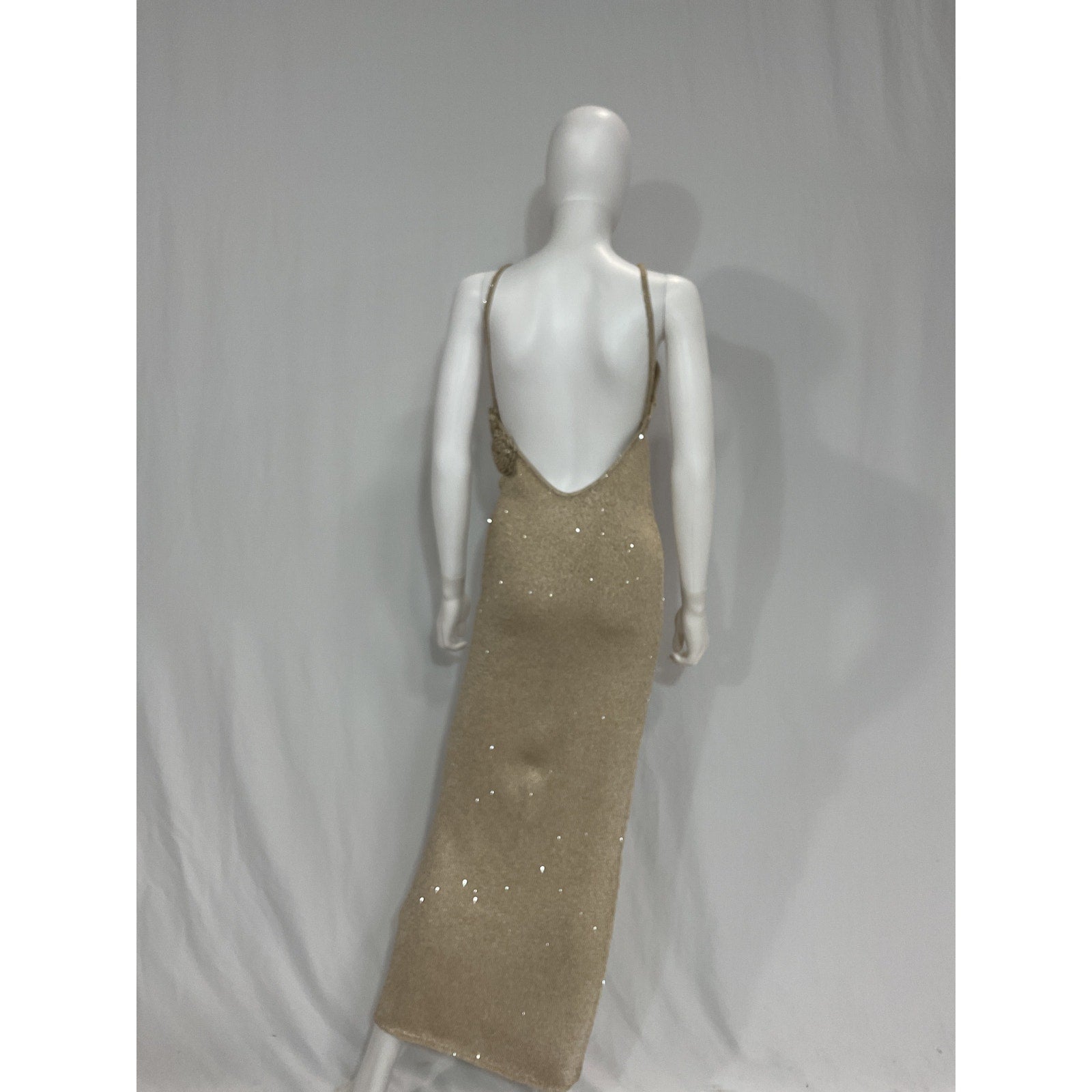 Lpa 'Josi' Beige Rose Embellished Maxi Dress Size S