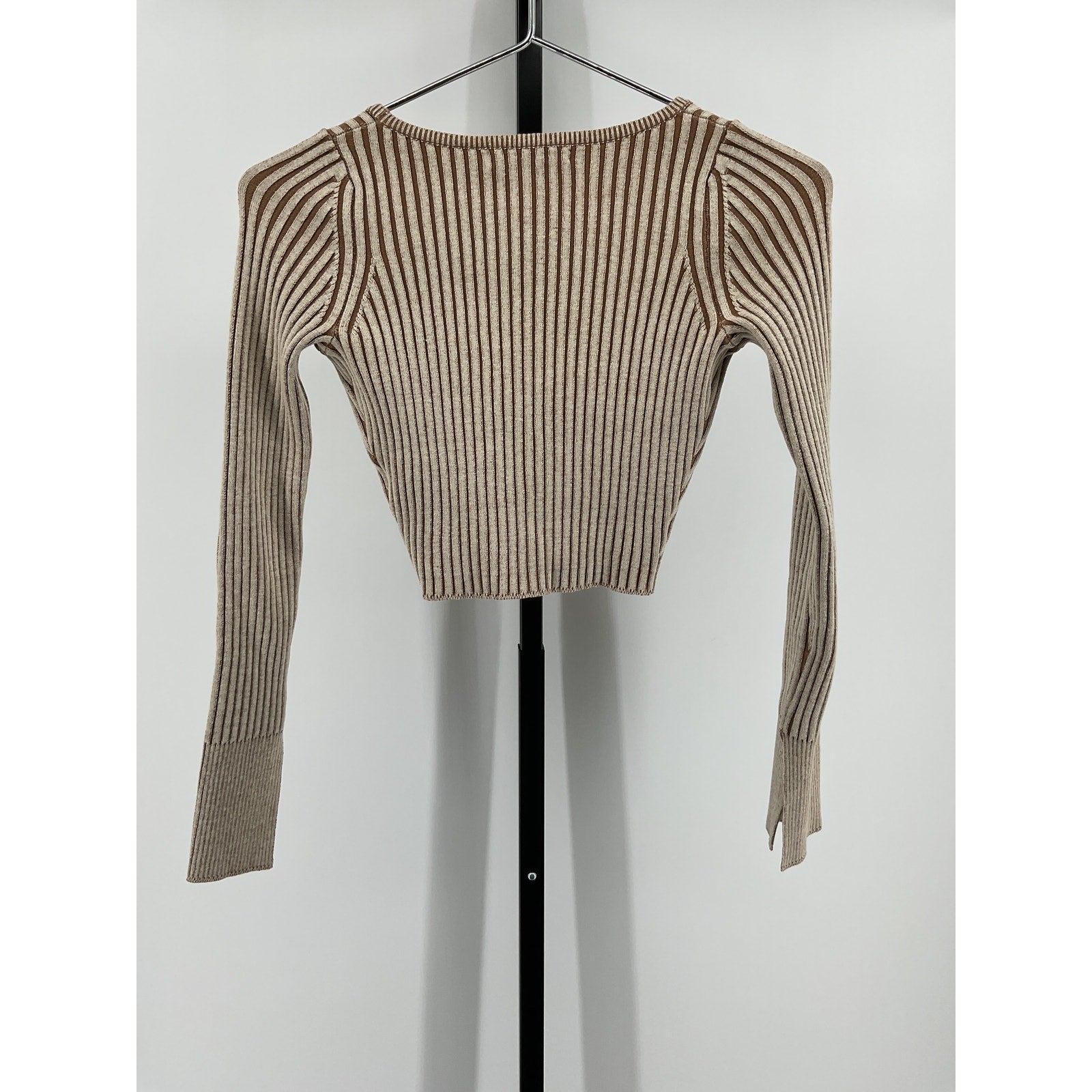 John Elliott Piper Green Silk Rib Cropped Cardigan Size 0 / XS