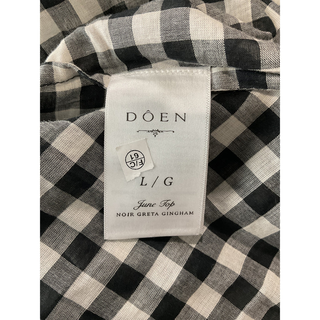 D�en 'June' Black Cotton Top Size L