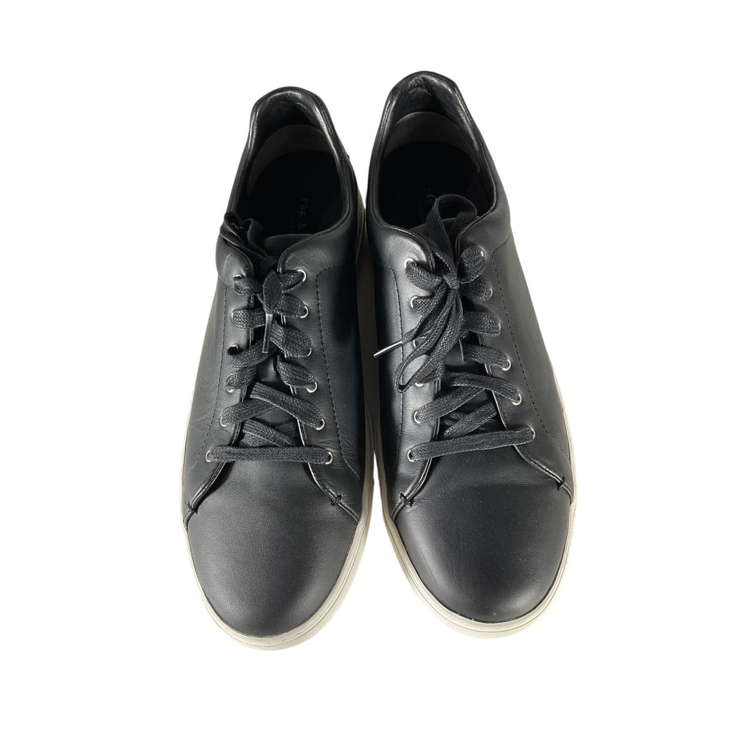 Rag & Bone 'Kent' Black Leather Embossed Two-Tone Sneakers Size 12