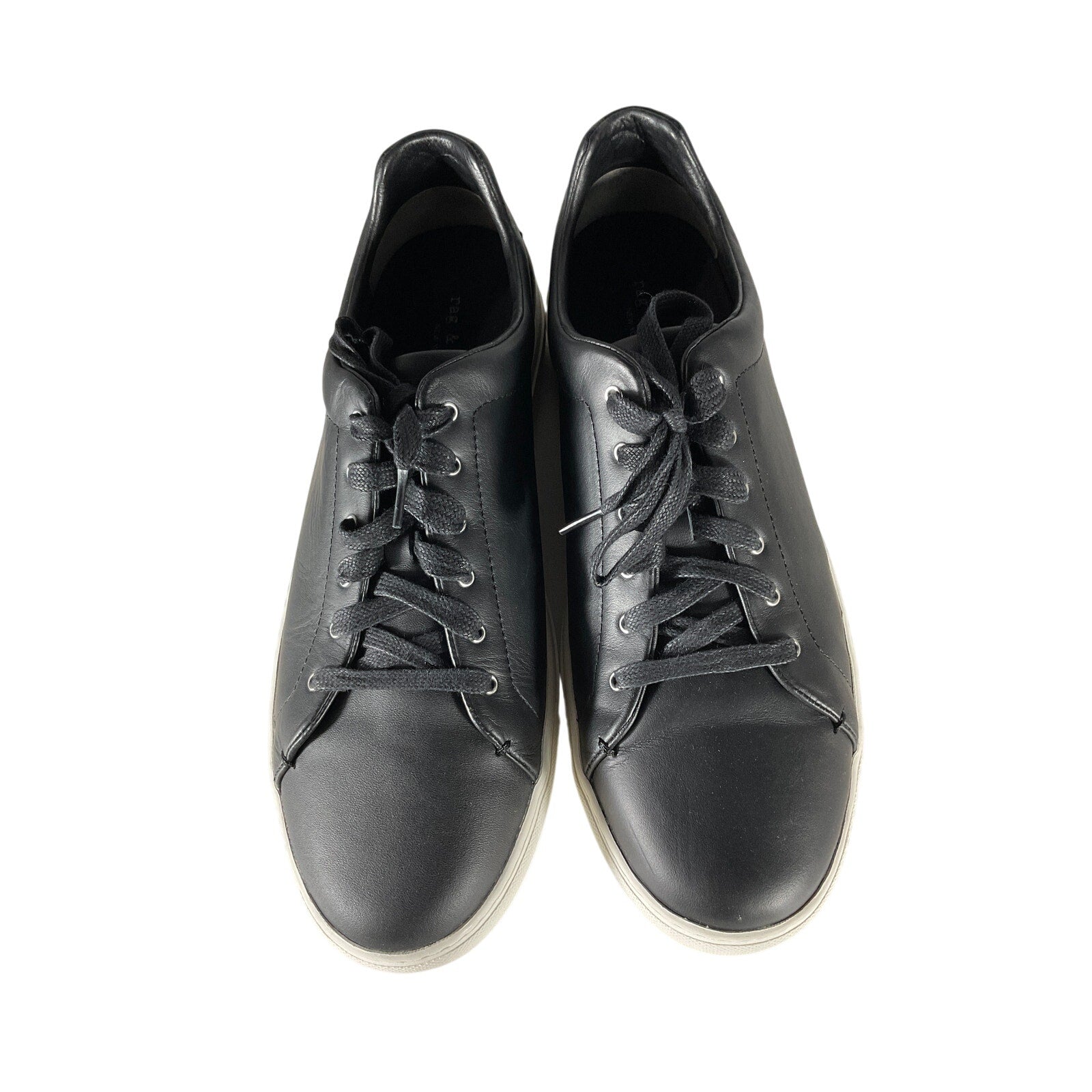 Rag & Bone 'Kent' Black Leather Embossed Two-Tone Sneakers Size 12