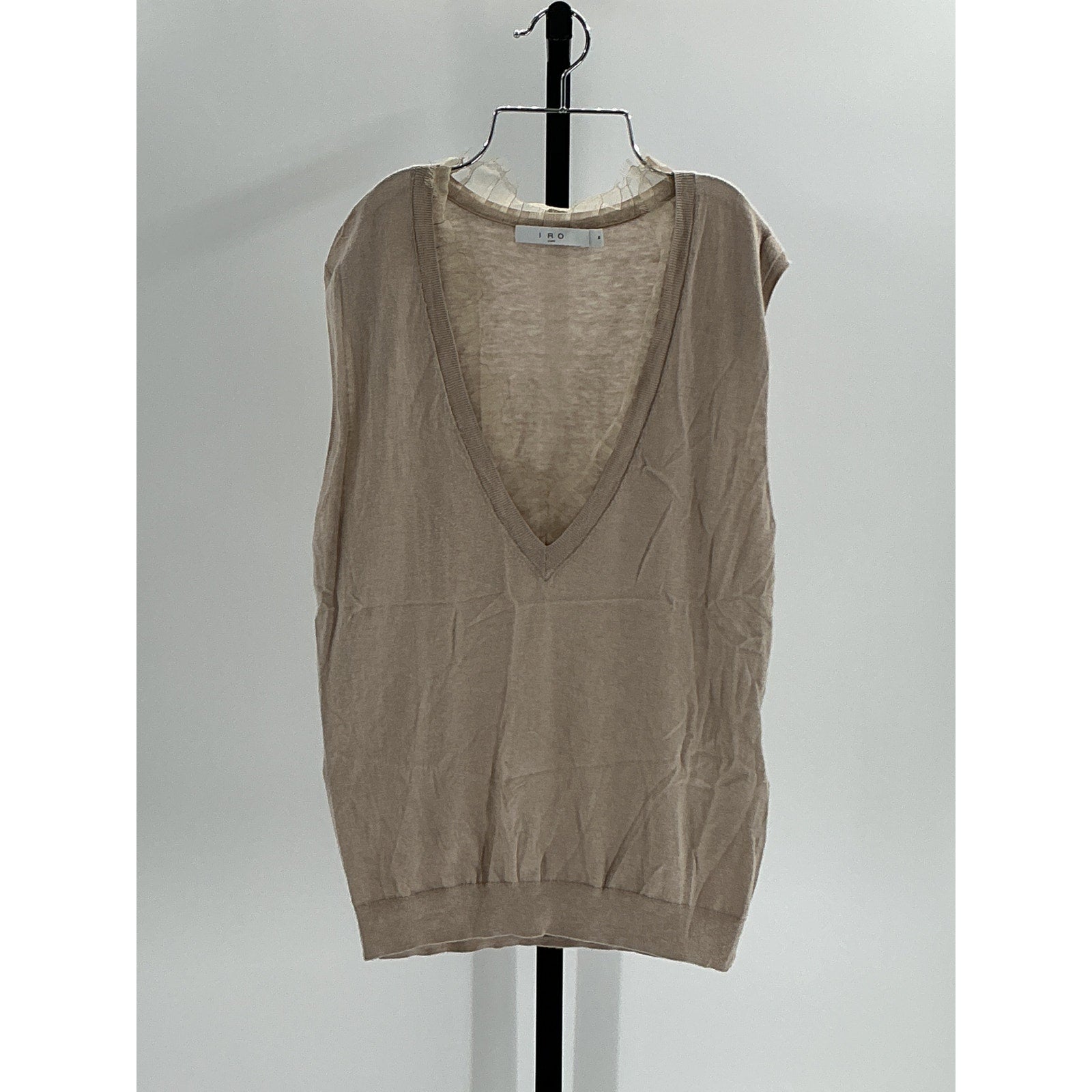 Iro 'Jayda' Tan Cotton Top Size M