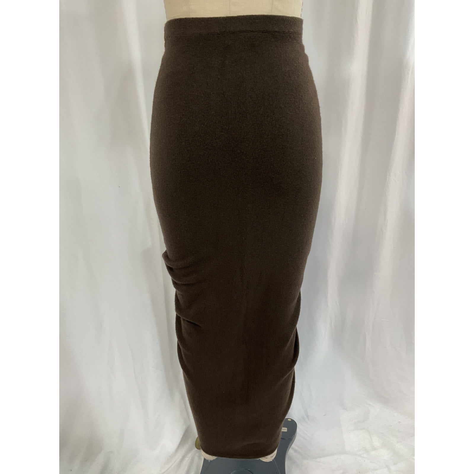 Ronny Kobo 'Zuna' Brown Ruched Knit Maxi Skirt Size XS