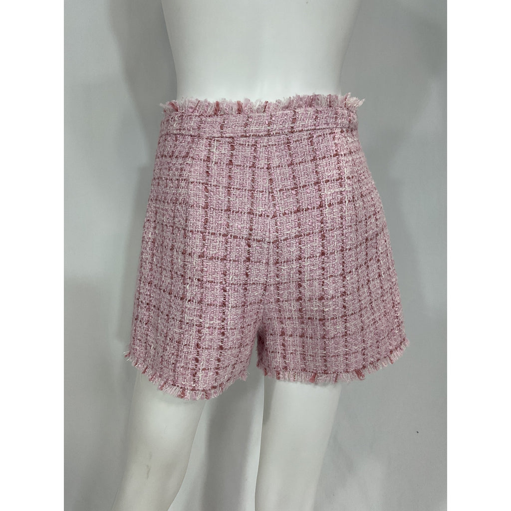 Cinq A Sept 'Coronado' Pink Cotton Tweed Shorts Size 2