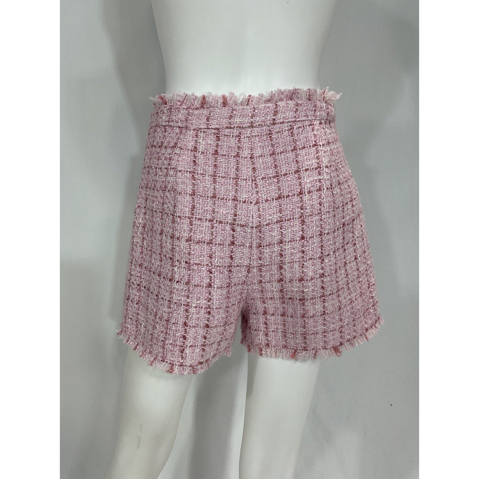 Cinq A Sept 'Coronado' Pink Cotton Tweed Shorts Size 2