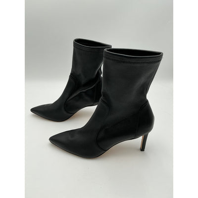 Stuart Weitzman Polish Black City 75 Stretch Bootie Size 7.5