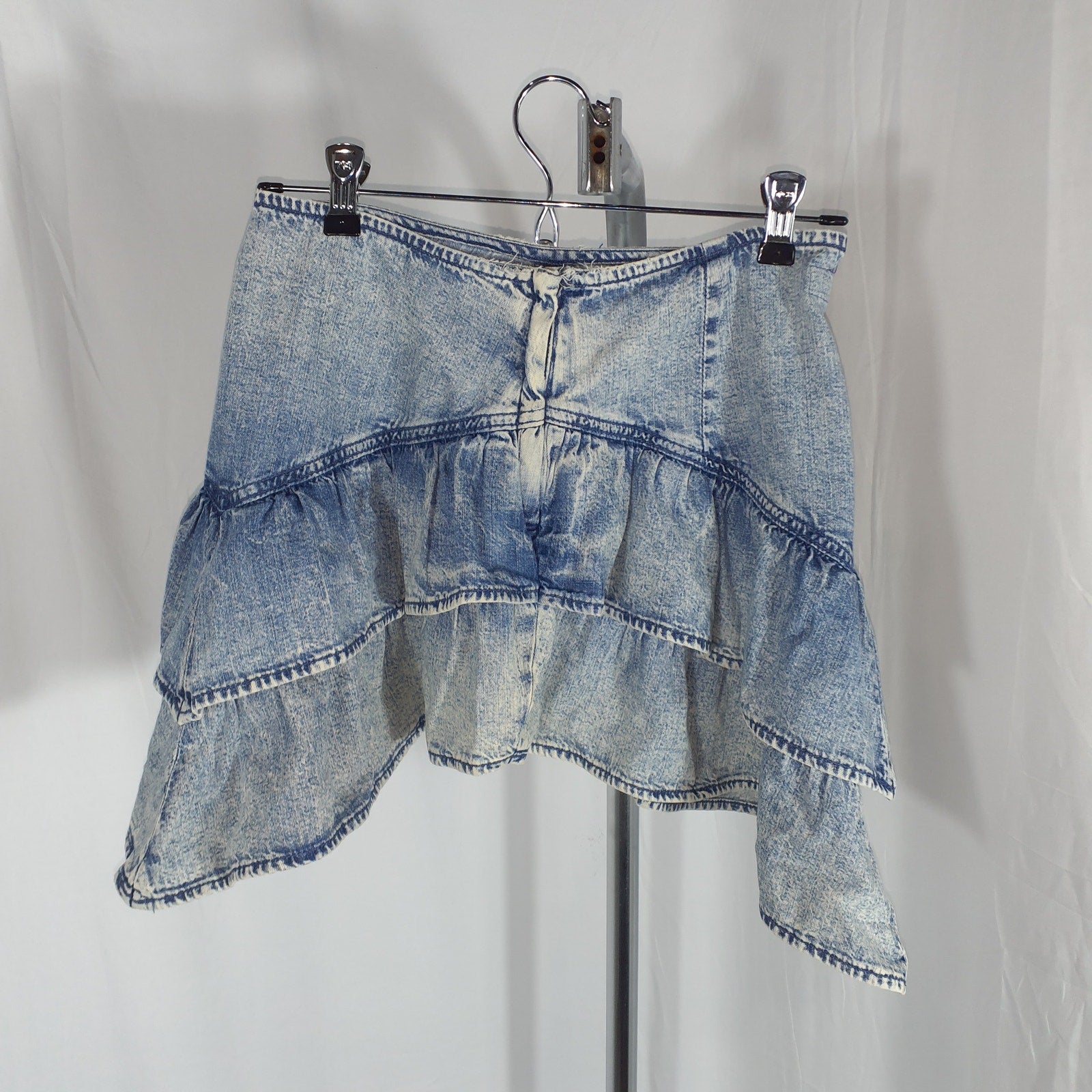 Mother 'The Ruffle' Blue Mini Skirt Size 25