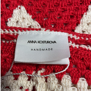 Anna Kosturova Crochet Red Malia Shorts Size S
