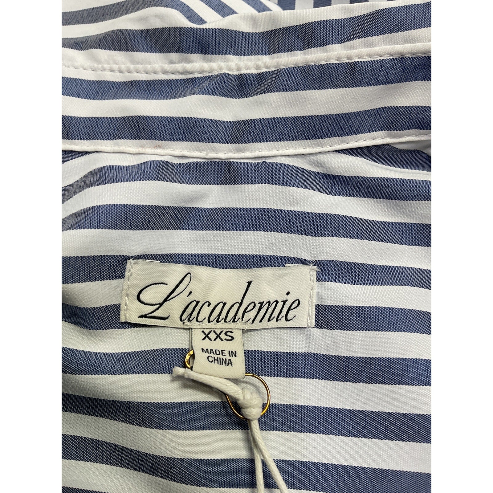 L'Academie 'The Yves' Blue Poly Midi Dress Size XXS