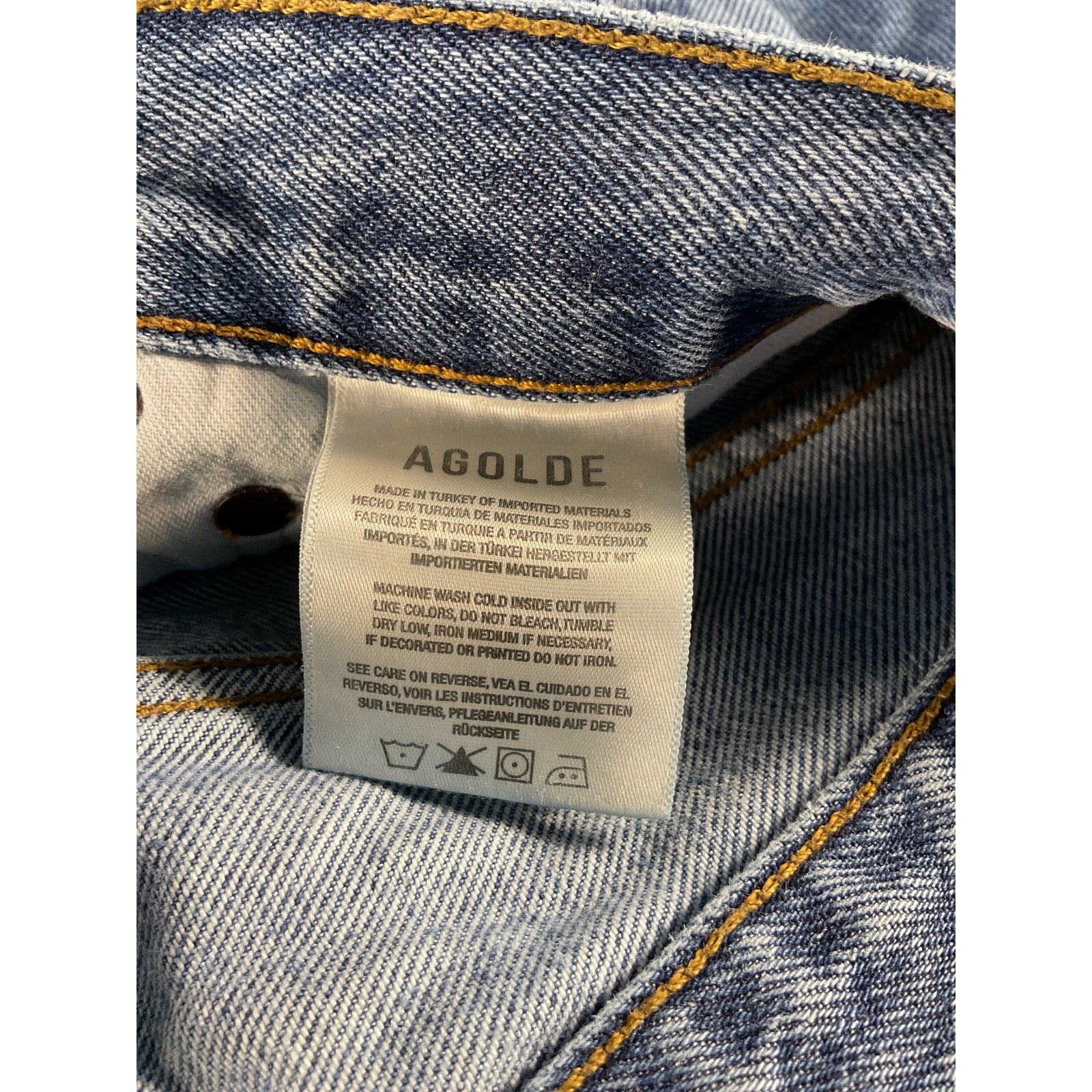Agolde '90s' Blue Pinch Waist Denim Jean Size 24