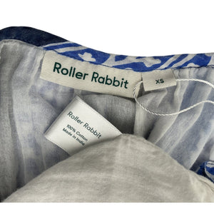 Roller Rabbit Tiered Blue Barre Dakota Maxi Dress Size XS