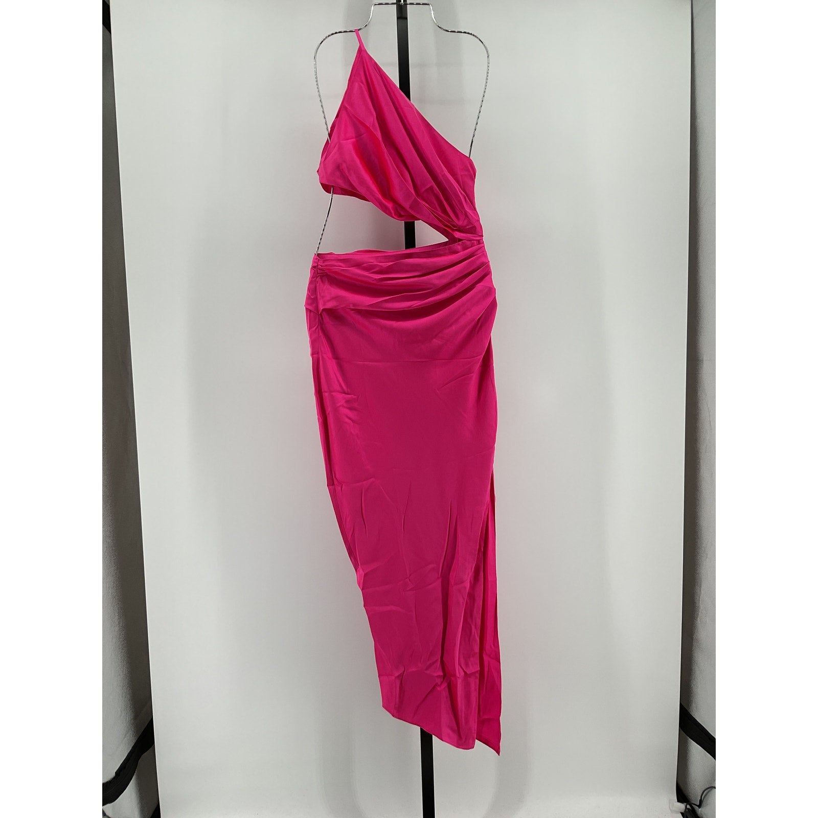 The Sei Pink Silk One Shoulder Cut Out Dress Size 2