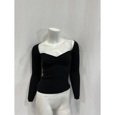 Majorelle 'Salone' Black Cotton Sweater Size XXS