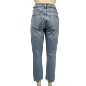 Agolde Vintage Blue Riley High Rise Straight Crop Denim Jeans Size 28