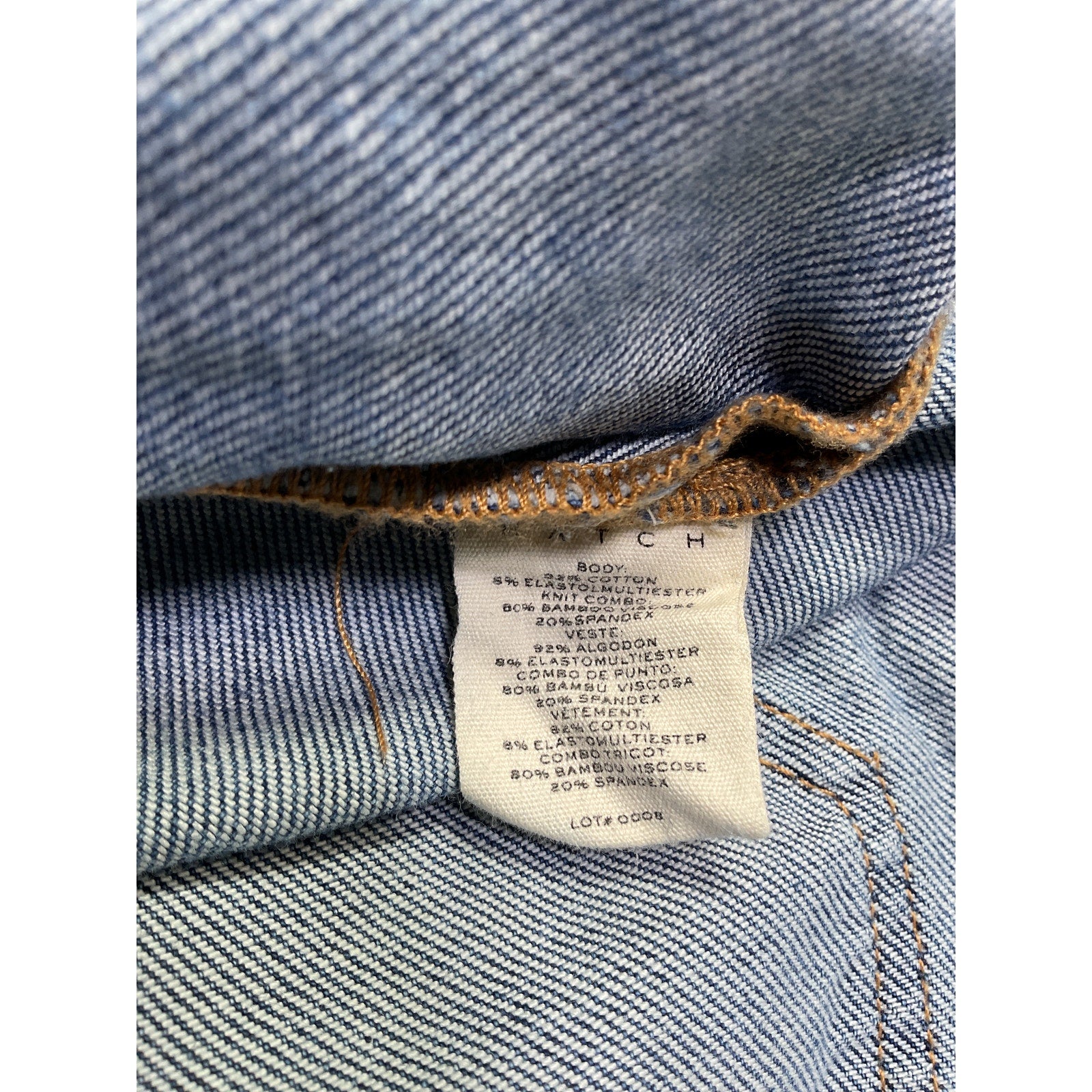 Hatch The Over Blue Cotton The Bump Straight Maternity Denim Jean Size 24