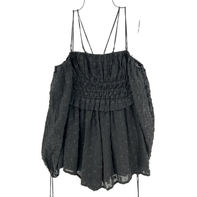 Tularosa Smocked Black Magee Romper Size XS