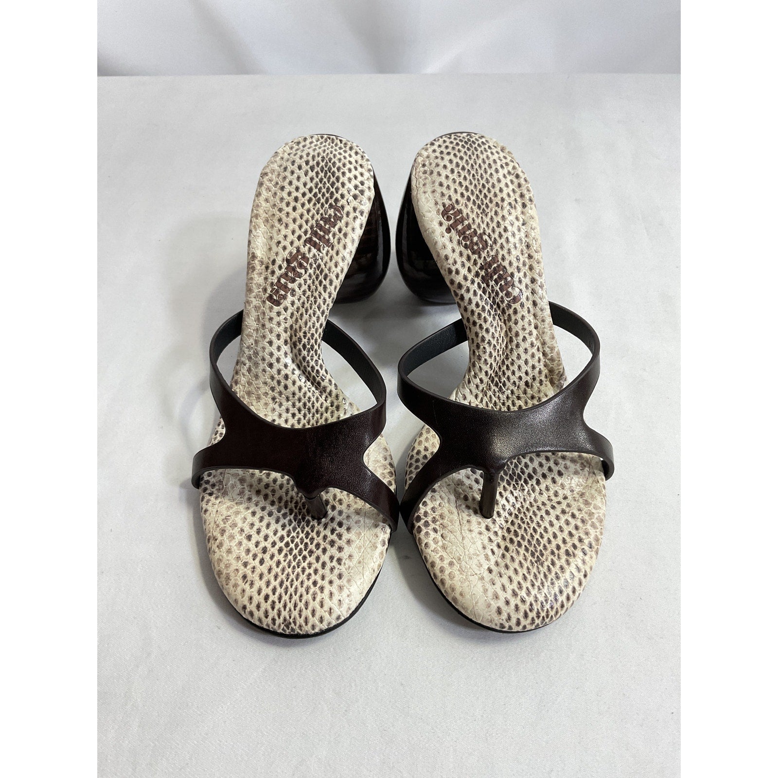 Cult Gaia 'Rory' Brown Leather Sandal Size 6.5