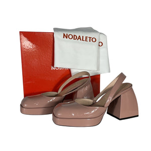 Nodaleto Patent Blush Bulla Jones Slingback Pumps Size IT 39 / US 9