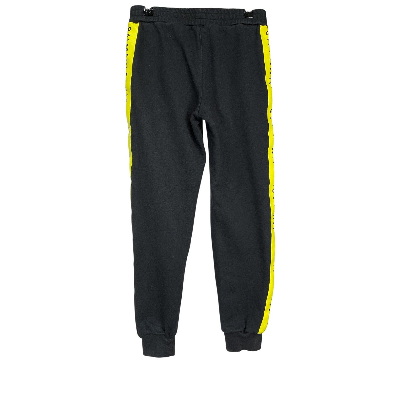 Balmain Paris Logo Black Cotton Stripe Joggers Size 12A
