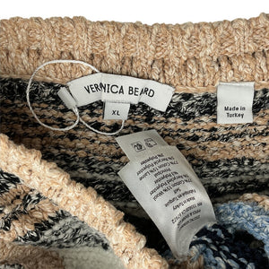 Veronica Beard Cropped Multicolor Knit Top Size XL