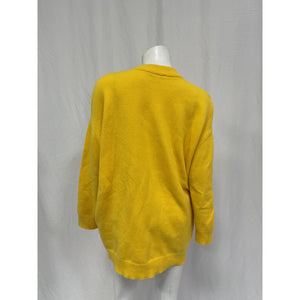 Tibi 'Airy' Yellow Wool Extrafine Wool Circular Origami Pullover Size S / M