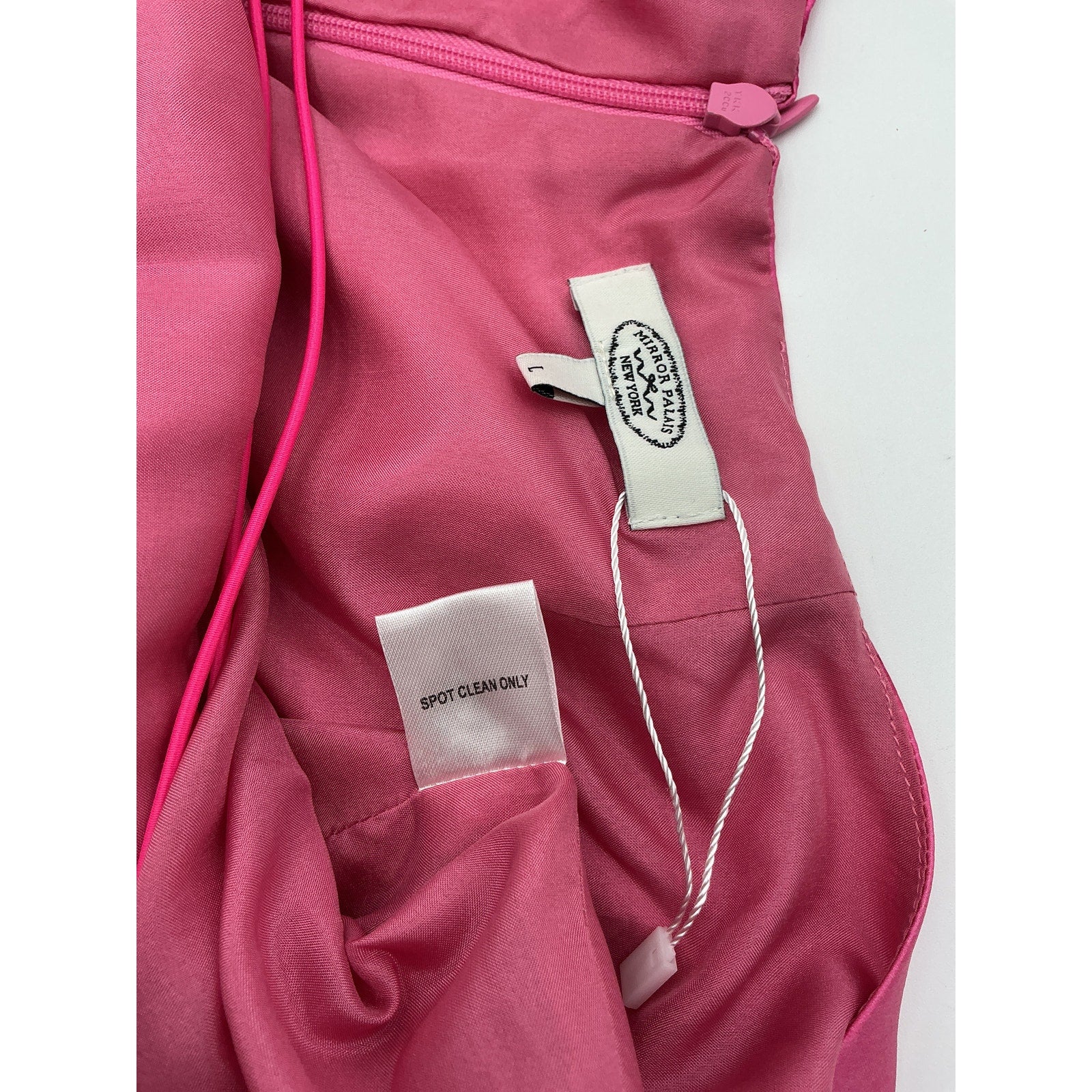 Mirror Palais S&M Pink Silk Dress Tulip Size L