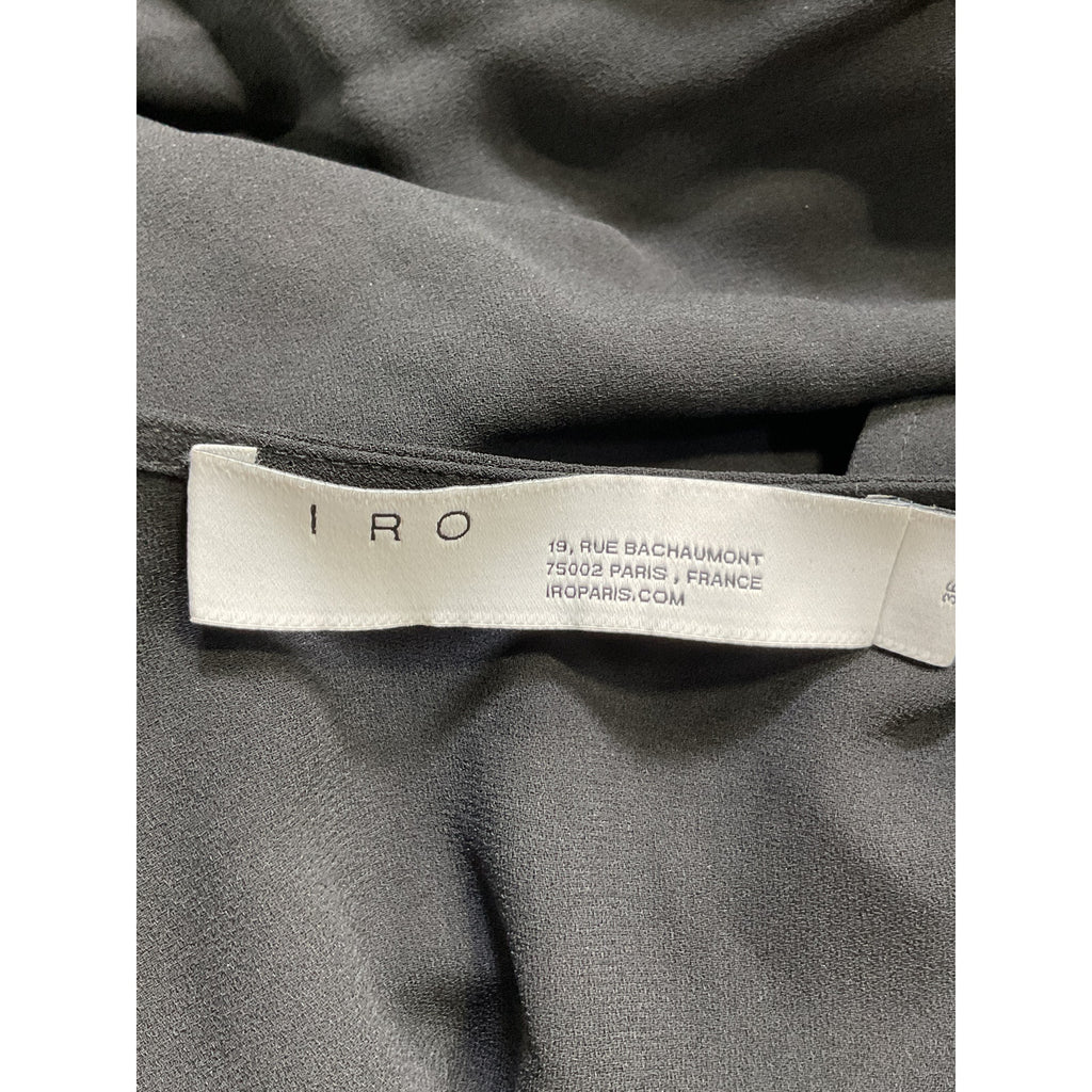 Iro 'Biron' Black Ruched Crepe Mini Dress Size S