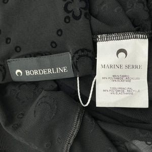 Marine Serre Flocked Black Moonogram Mesh Top Size S
