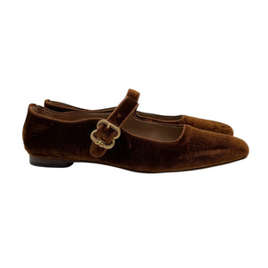 Tuckernuck Velvet Brown Michaela Flats Size 9.5