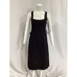 House Of Harlow 1960 'Samina' Black Twill Midi Dress Size M - NWT