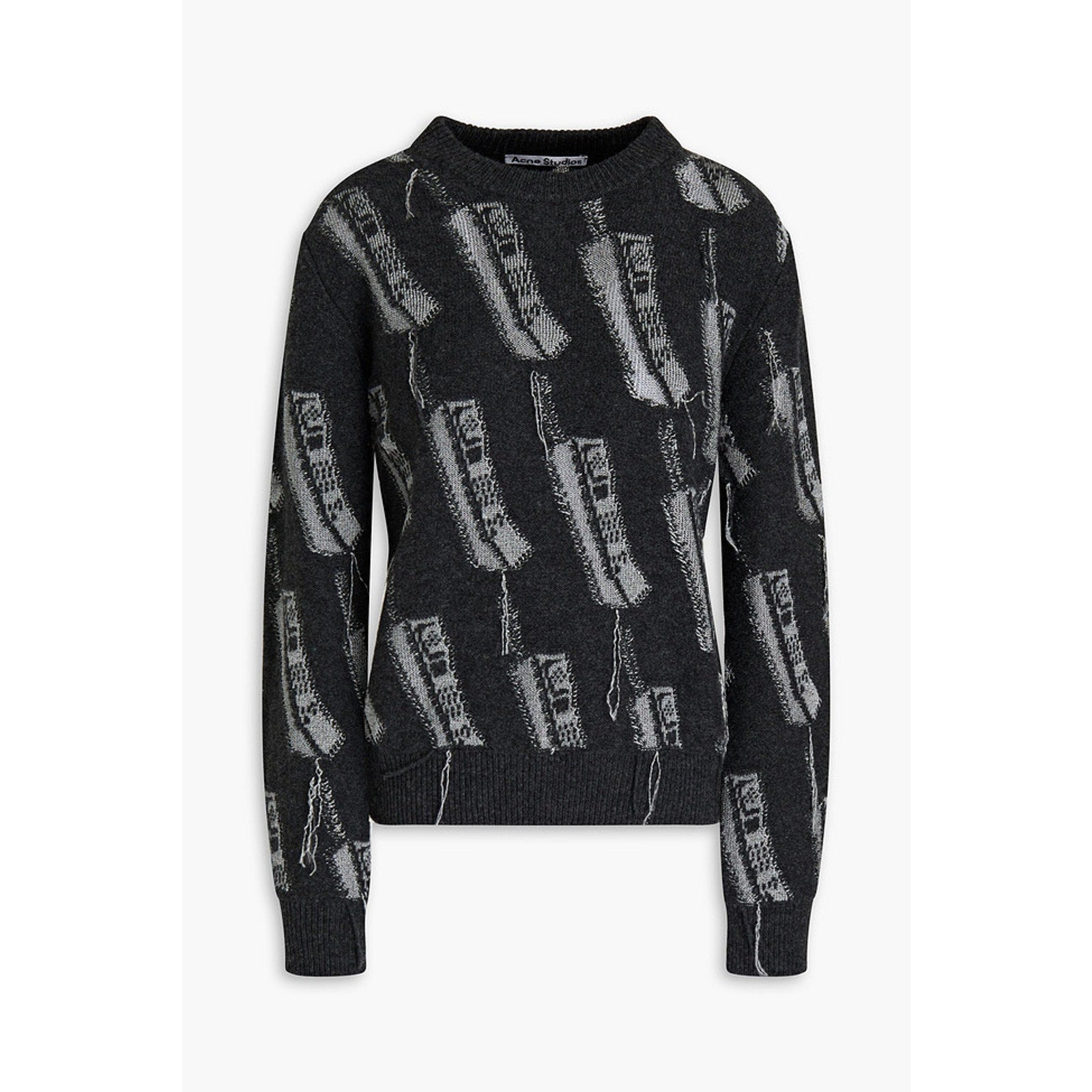 Acne Studios 'Metallic' Black Fil Coup� Wool Sweater Size S