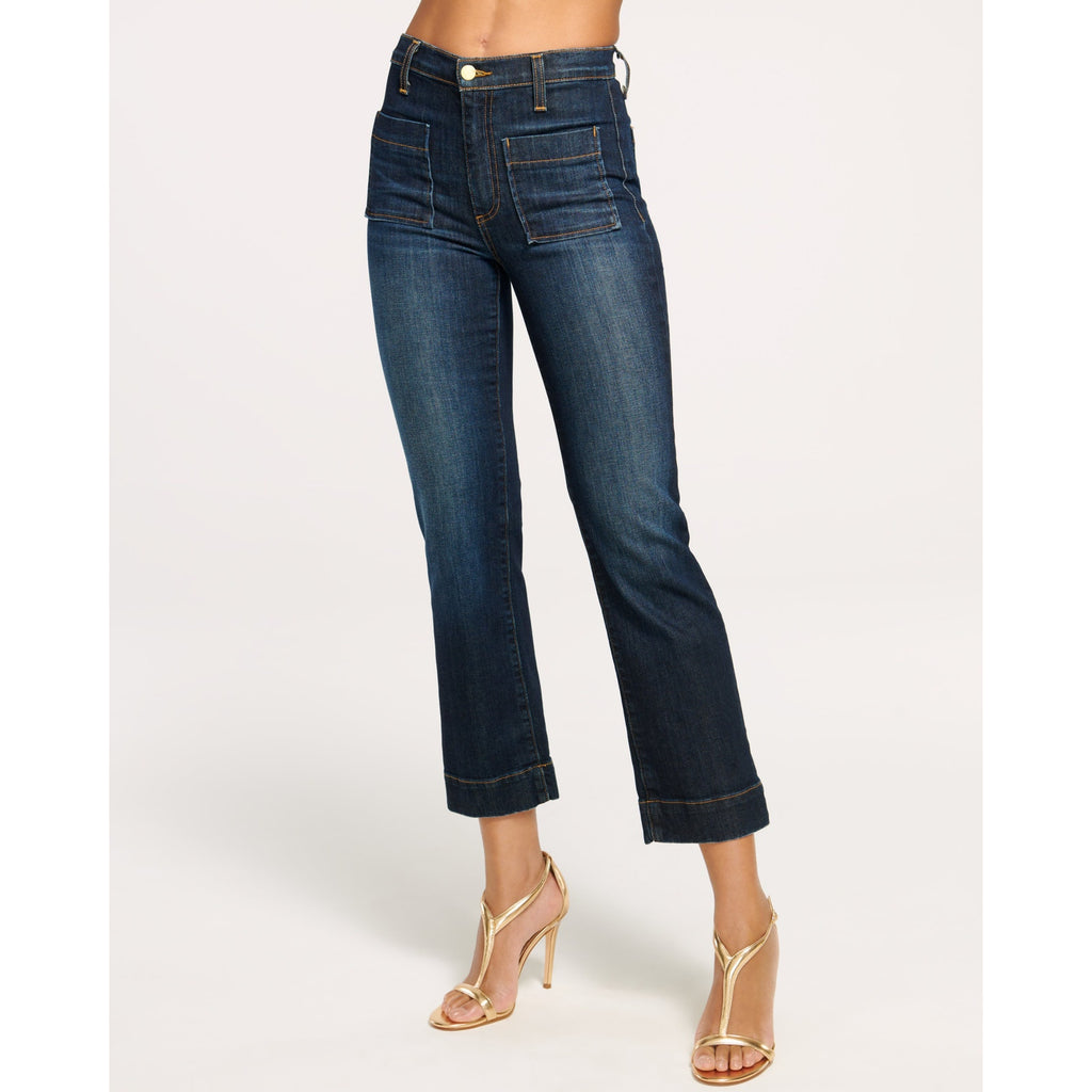 Ramy Brook 'Bailey' Blue Cotton Cropped Jean Size 24 - NWT