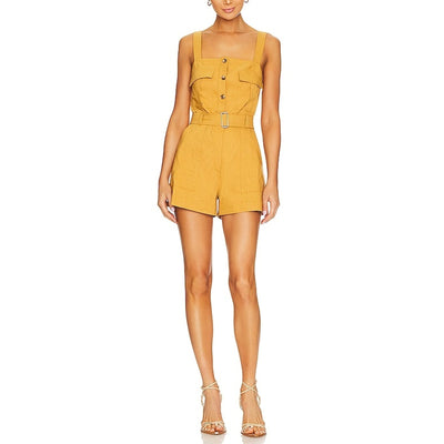 A.L.C. Belted Brown Gillian Romper Size 2
