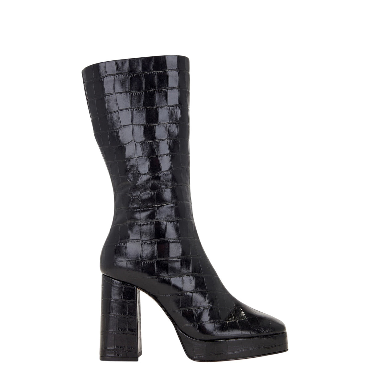 Schutz Embossed Black Raf Boots Size 7.5