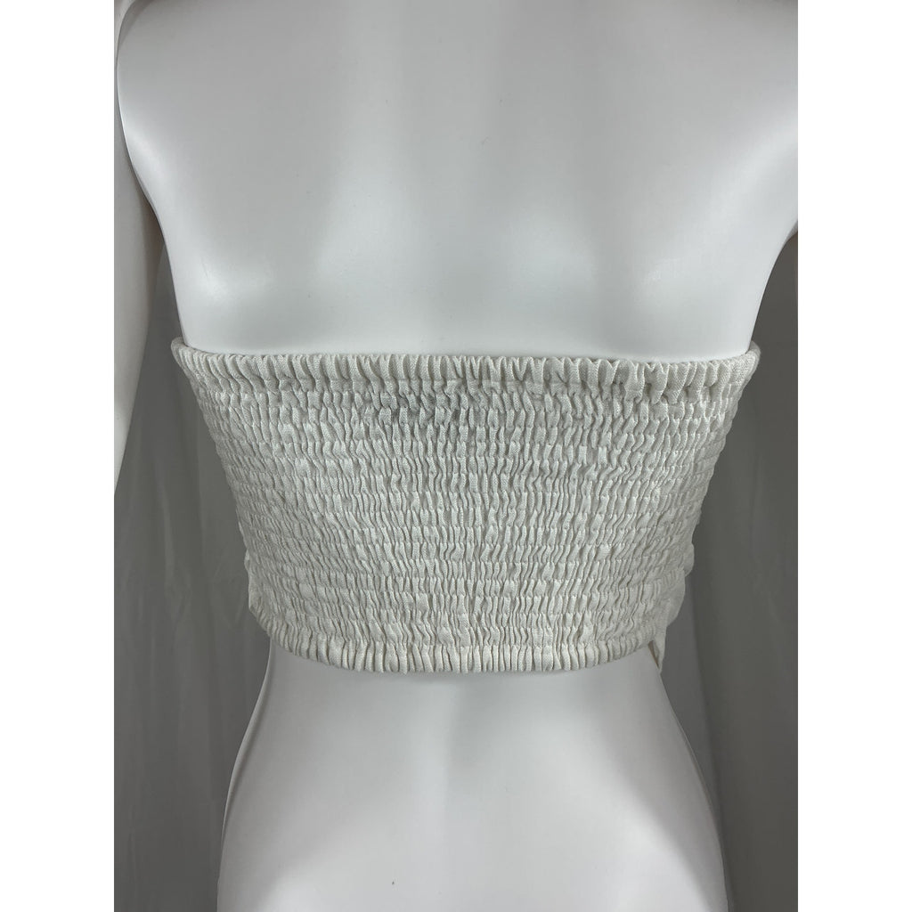 Faithfull The Brand 'La Loza' White Linen Top Size M