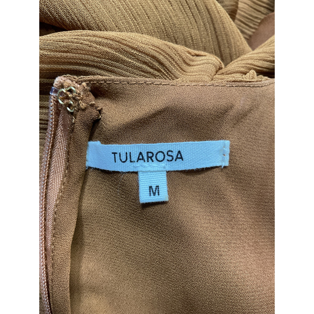Tularosa 'Althea' Gold Chiffon Maxi Dress Size M