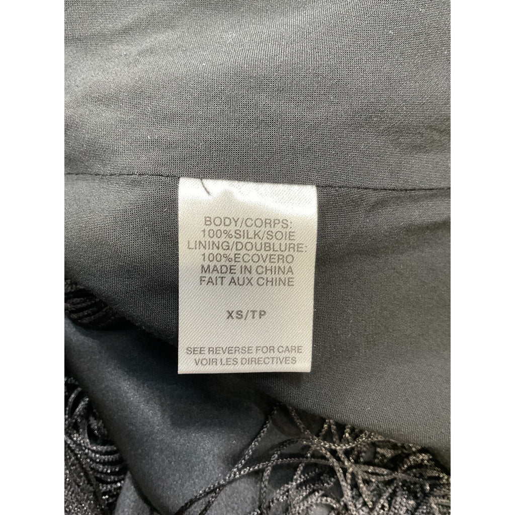 Cami Nyc 'Dennis' Black Silk Fringe Dress Size XS
