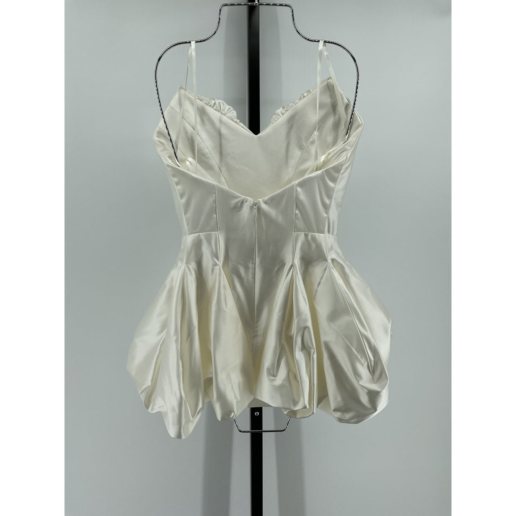 Vivienne Westwood Bridal 'Raven Peplum' White Acetate Satin Corset Top Size 2 - NWT